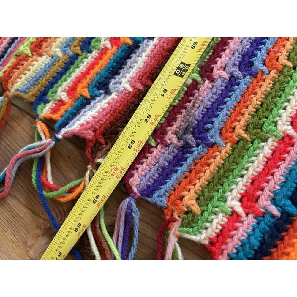 Crochet Oversized Throw Blanket‎ Afghan Homemade 64